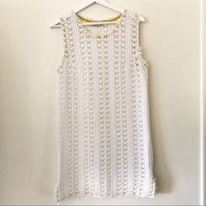 Free People White Crochet Cover up size M